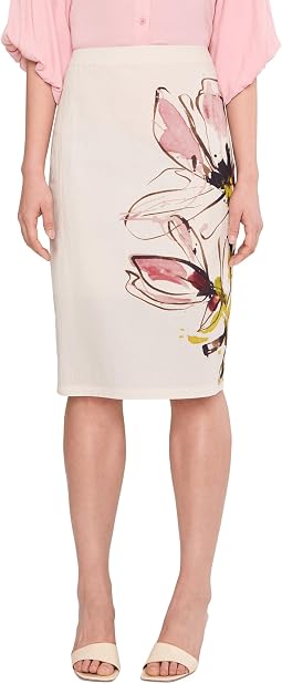 Spring Fleur Pencil Skirt
