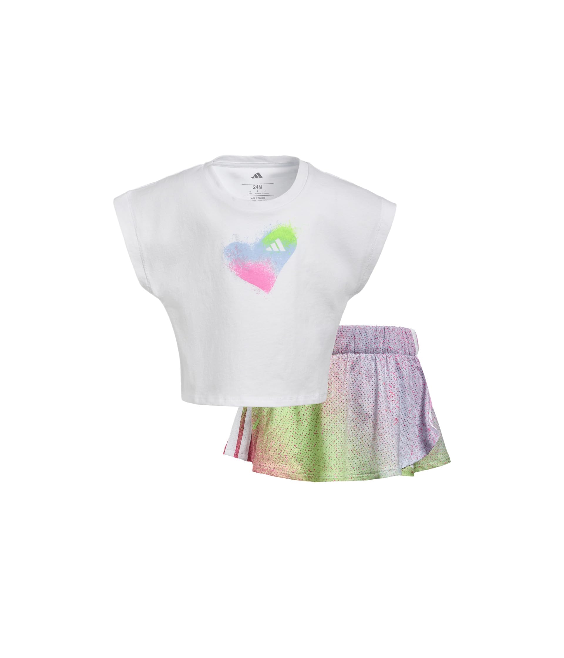 Aop Sleeveless Box Tee Faux Wrap Skort Set (Infant)