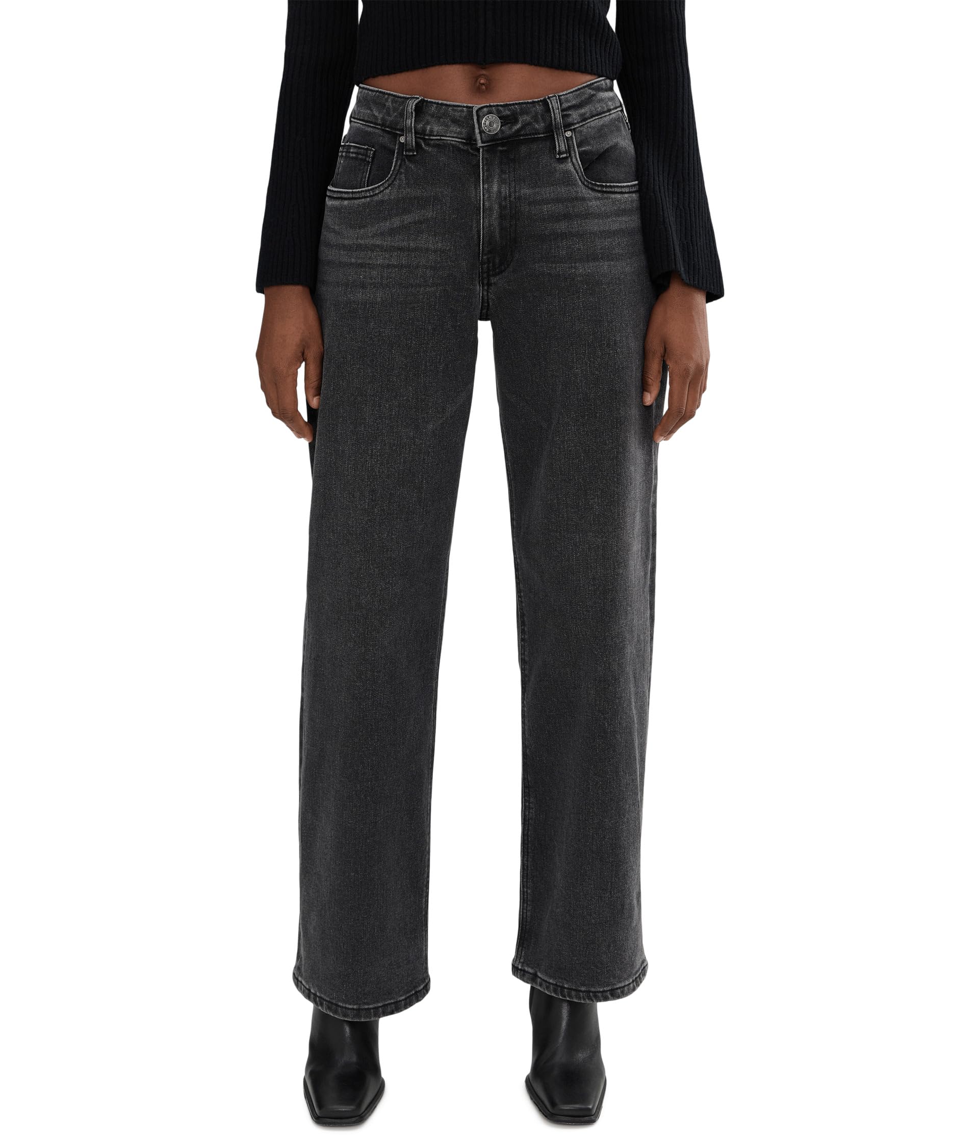 Selena Baggy Low Rise Straight Leg Clean Hem