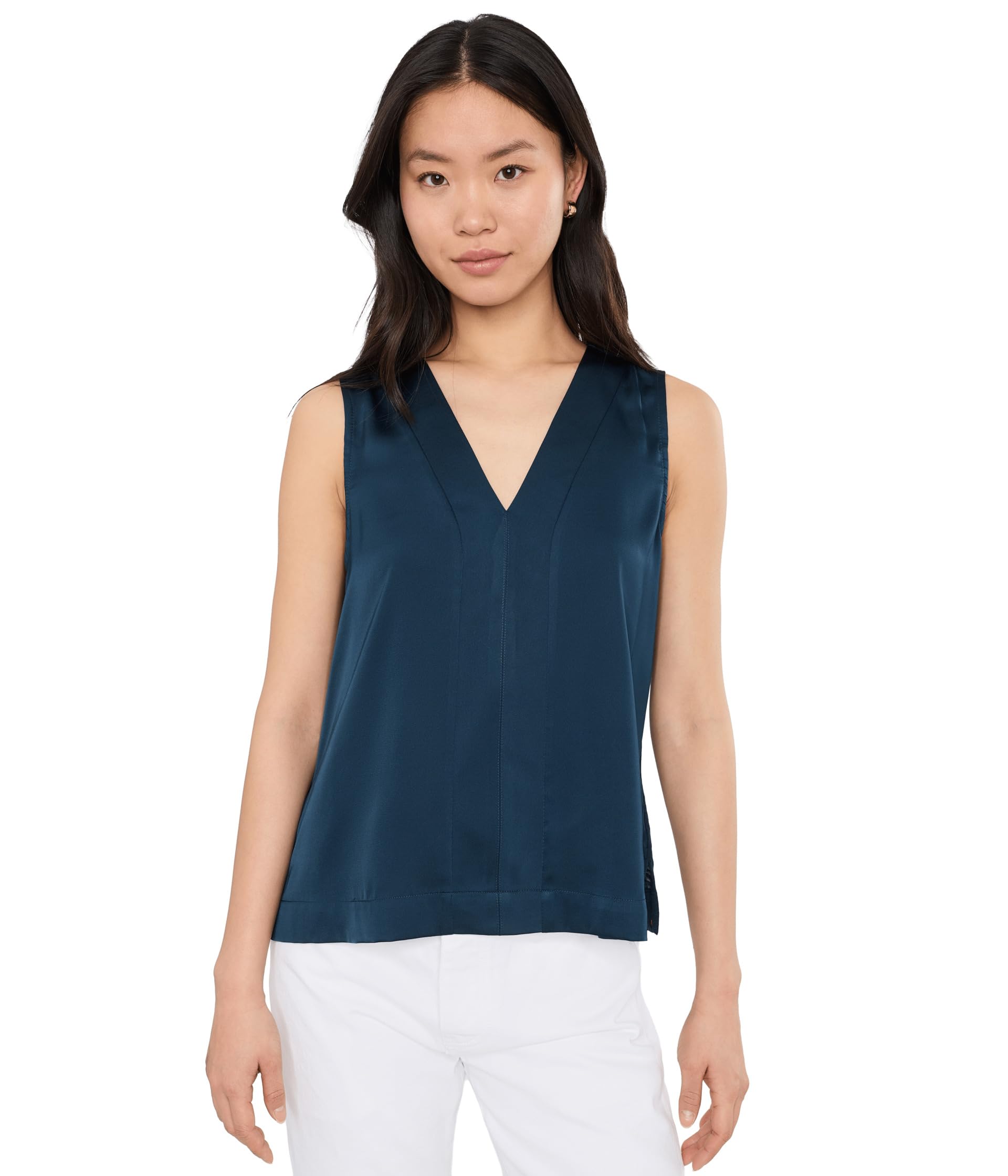 Женский топ Sleeveless V-Neck Woven To Knit