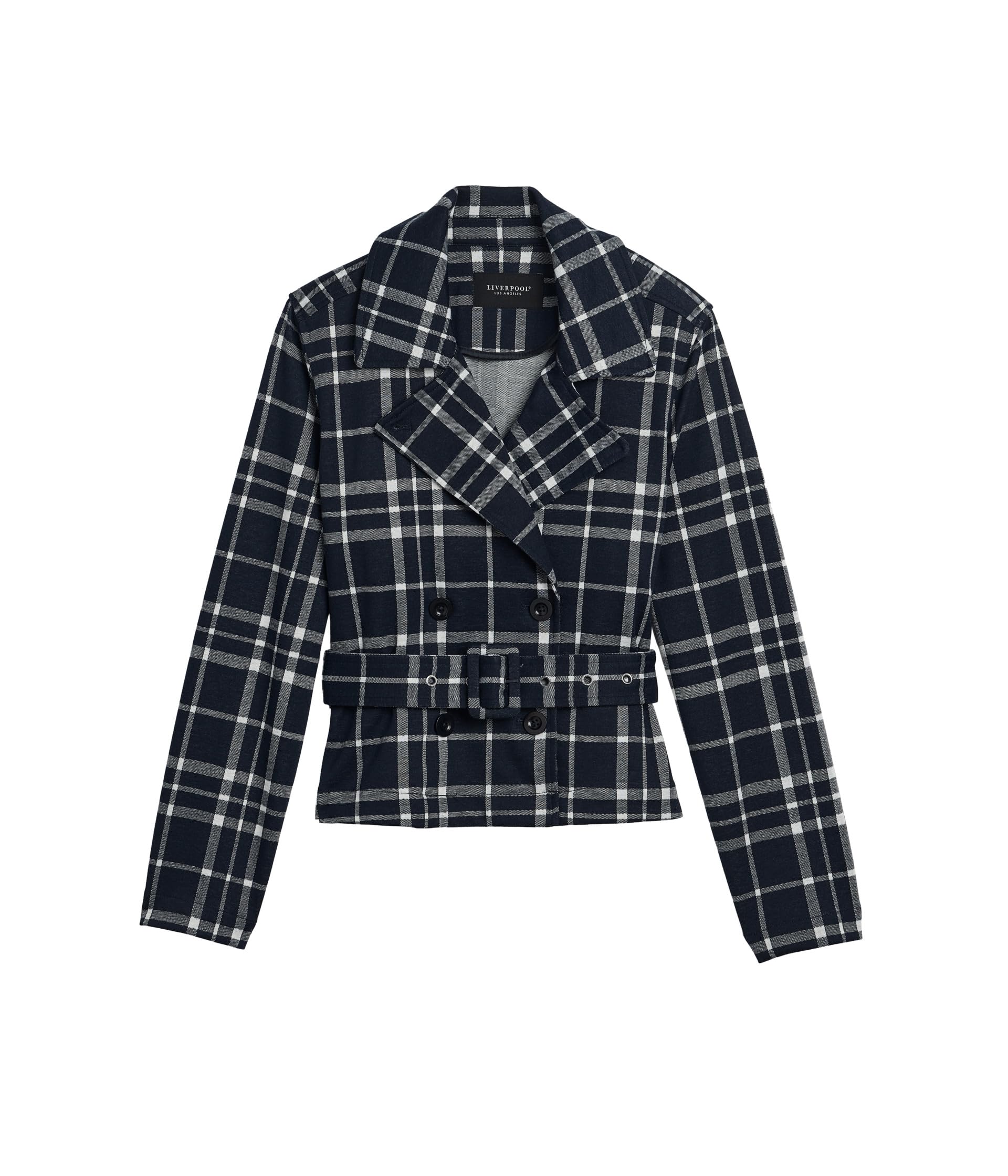 Cropped Trench Jacket with Belt