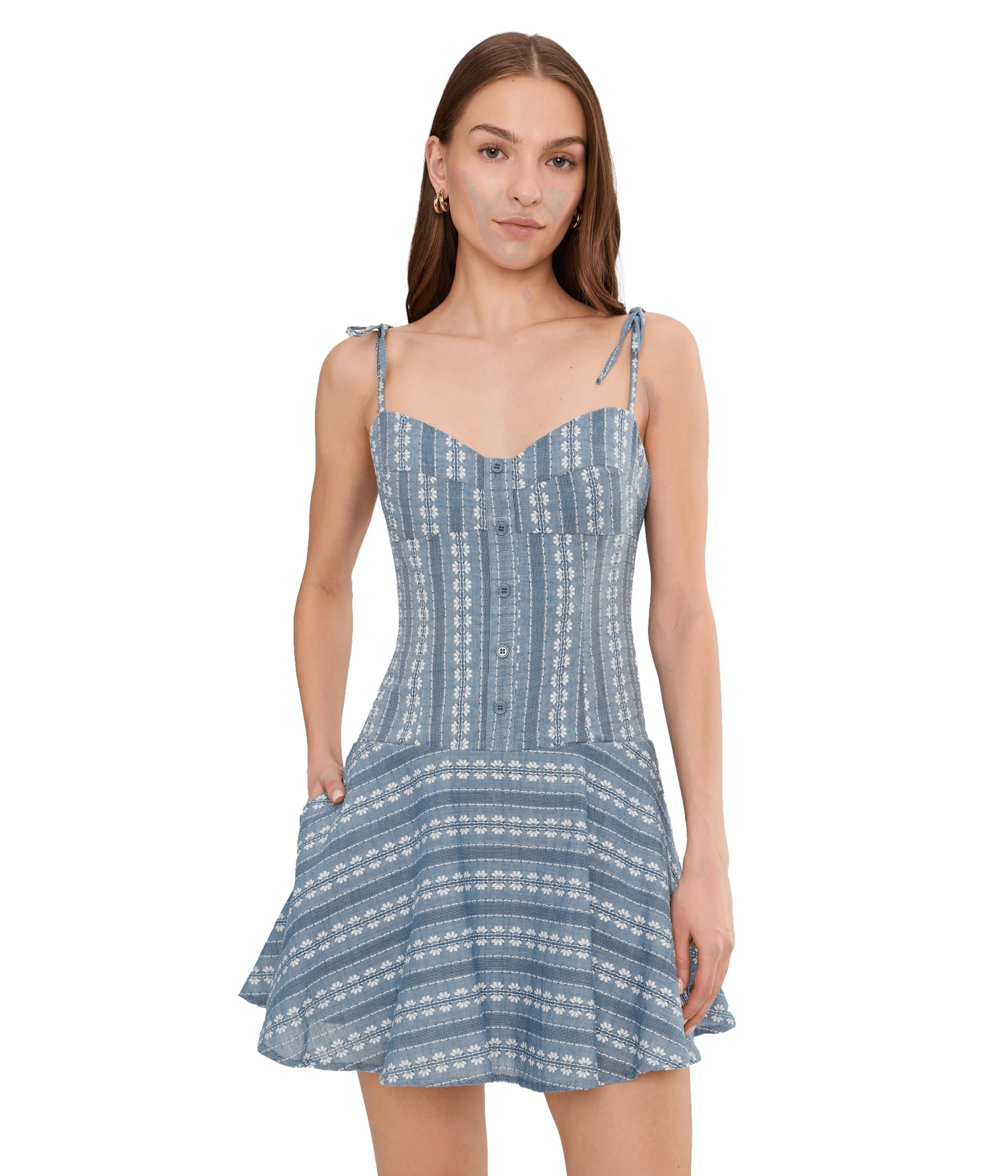 Женское мини-платье Drop Waist Shirting