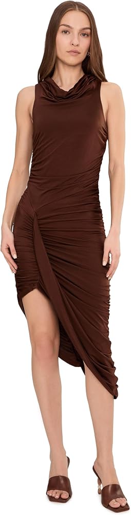 Sleeveless Jersey Twist Midi Dress