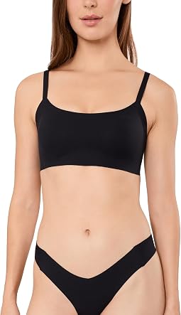 Cotton Refined Rib Scoop Bralette