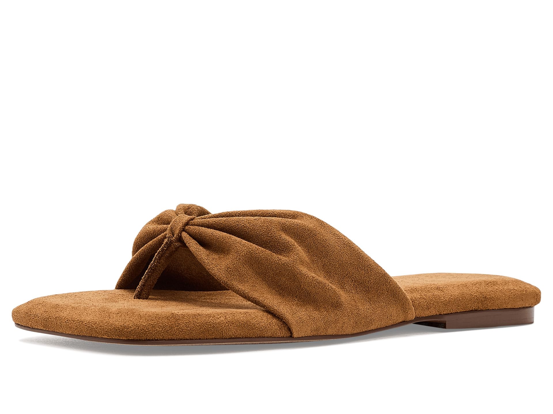 Tia Ruched Vegan Suede Sandals