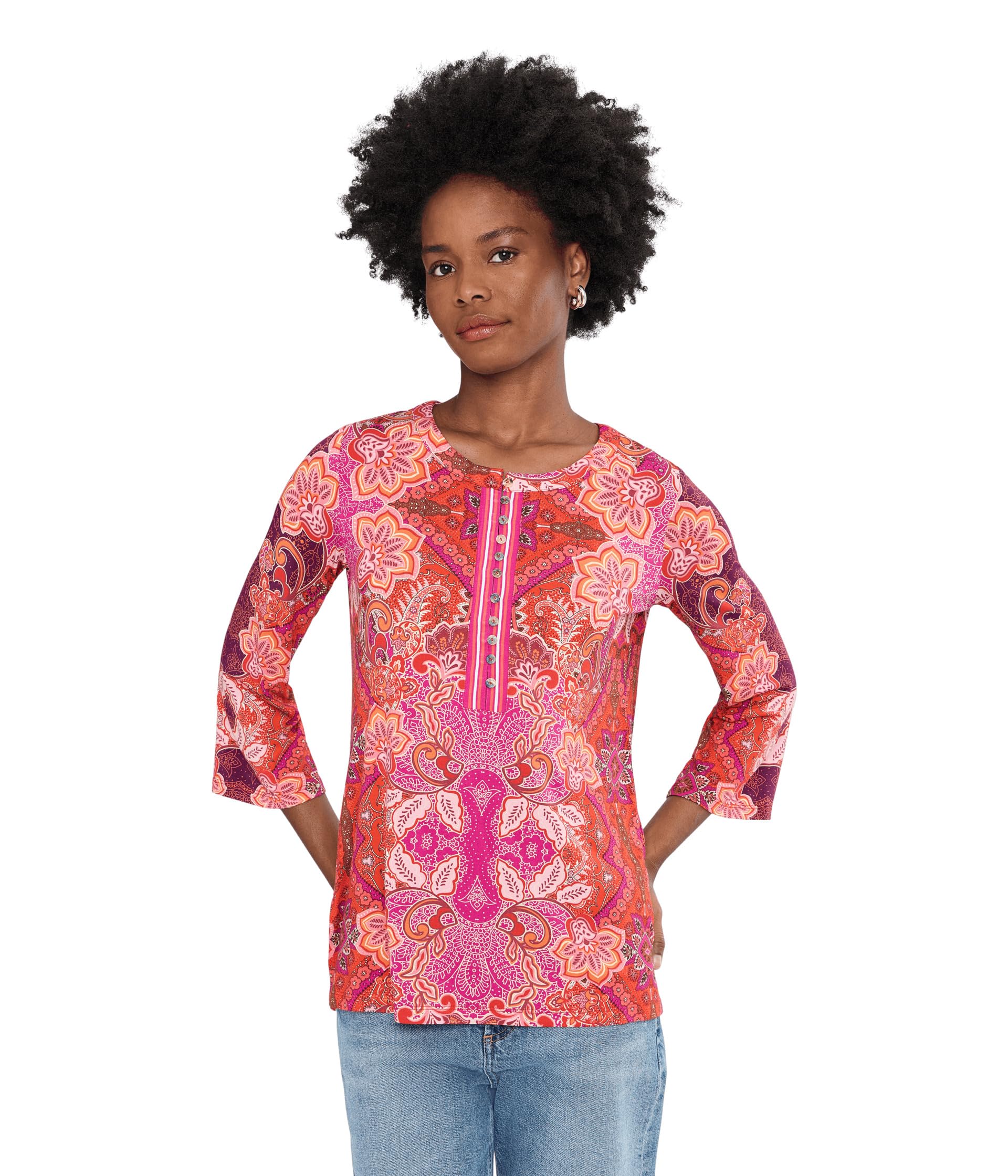 The Janie Favorite Button Front Henley