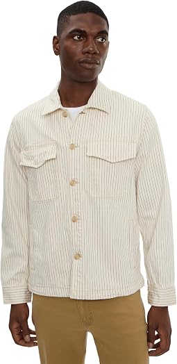Flap Pocket Collared Denim Jacket