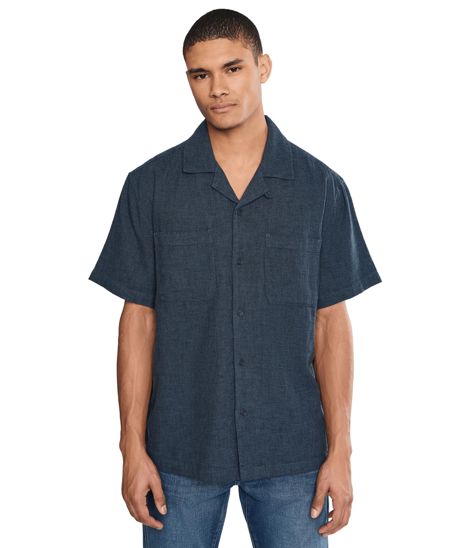 Short Sleeve Button-Up Camp Shirt