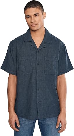 Short Sleeve Button-Up Camp Shirt