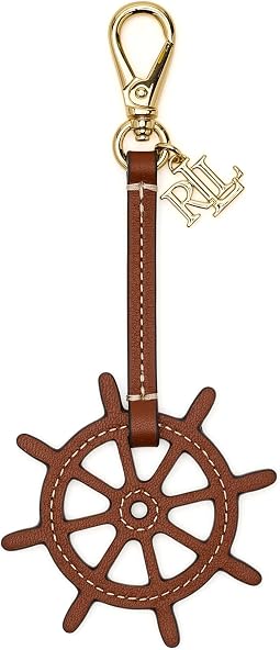 Кожаный брелок Lauren Ralph Lauren Wheel & Logo Charm