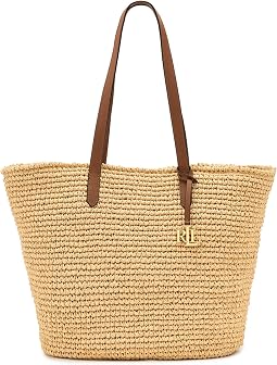 Crocheted Straw Large Lainey Tote Bag