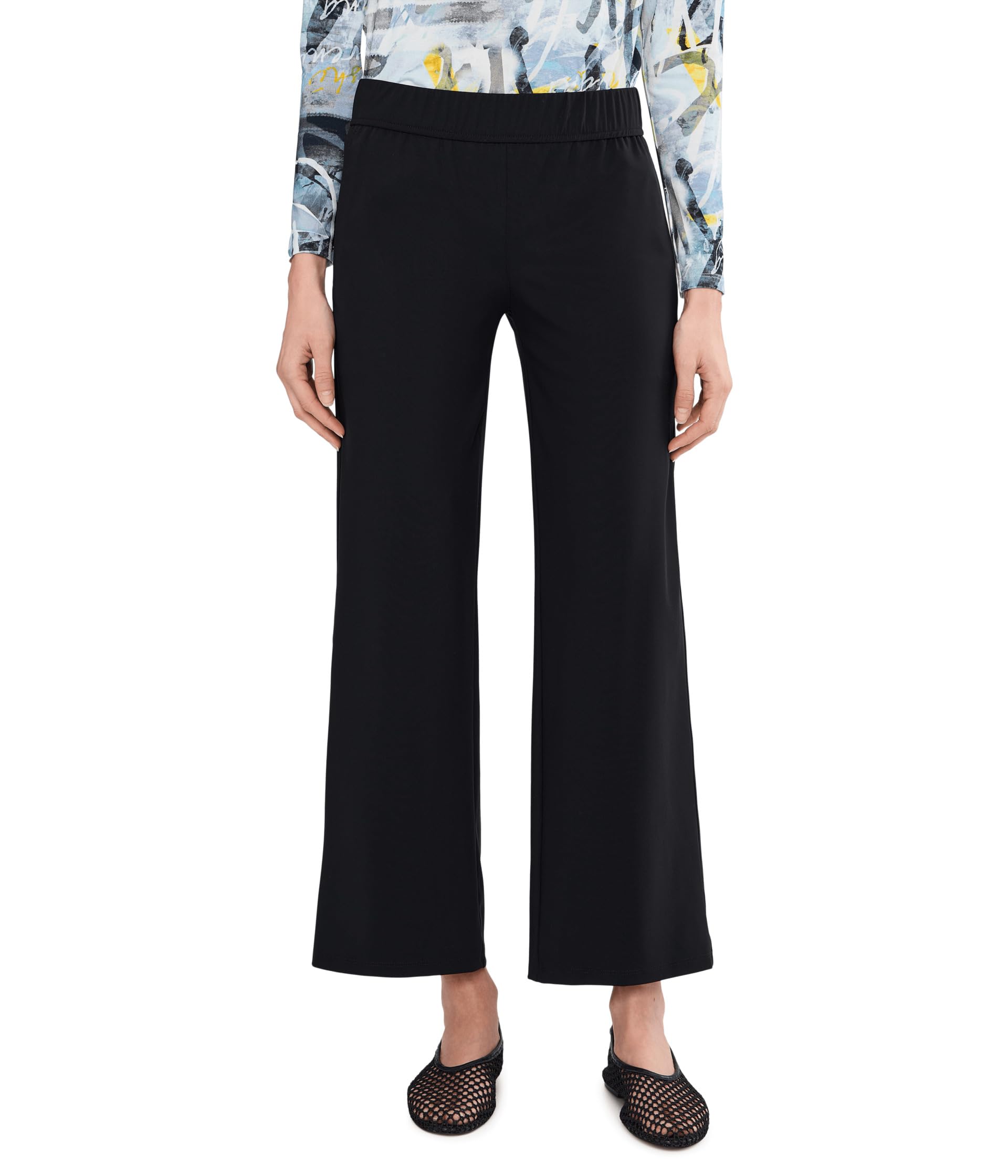 Prime Time Elastic Waist Pull-On Straight Leg Pants