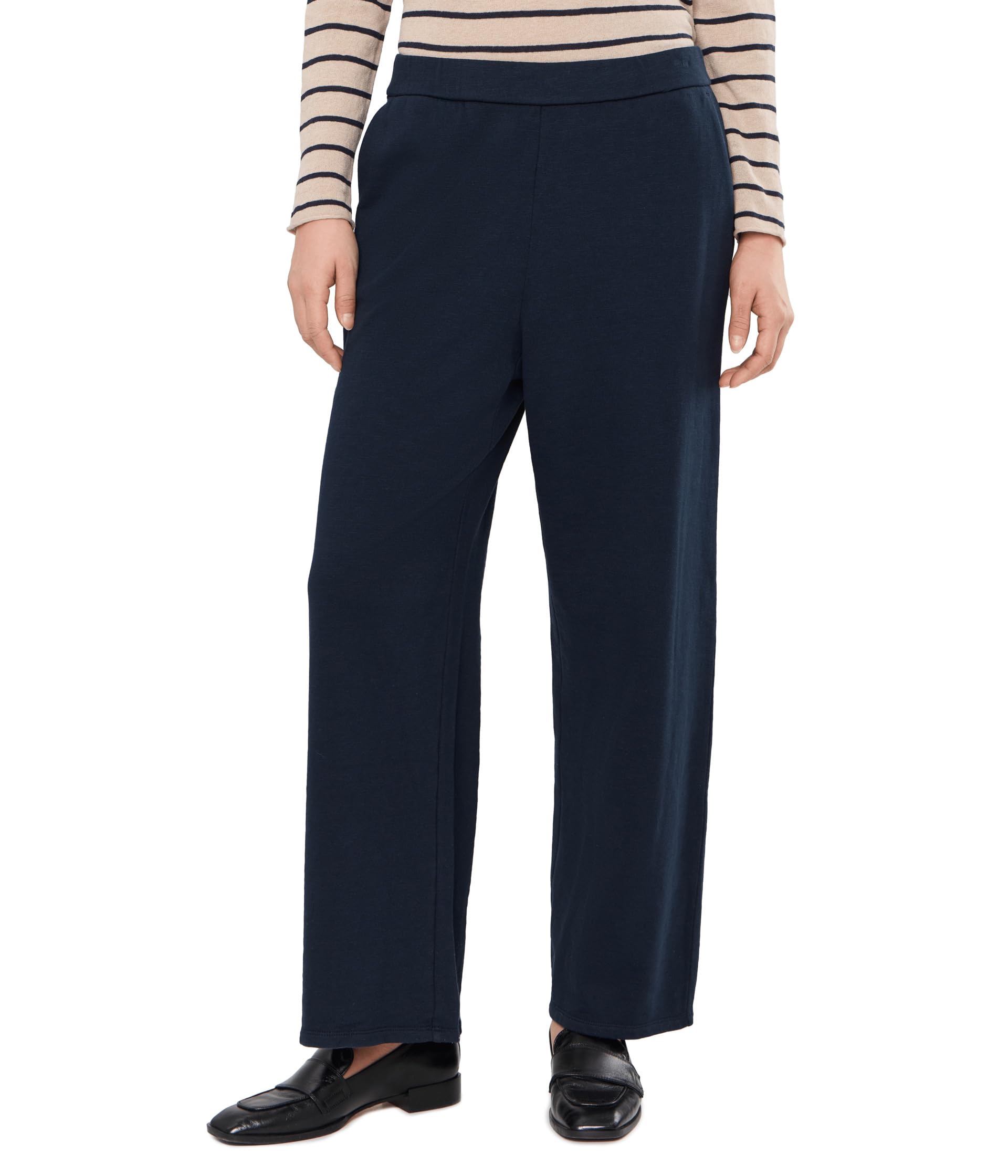 Garment Dyed Terry Wide Ankle Pants