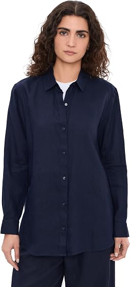 Мужская рубашка Eileen Fisher Organic Handkerchief Linen Classic Collar Long