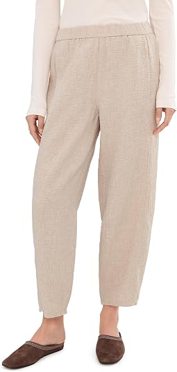 Брюки из двуслойного органического хлопка Eileen Fisher Lantern