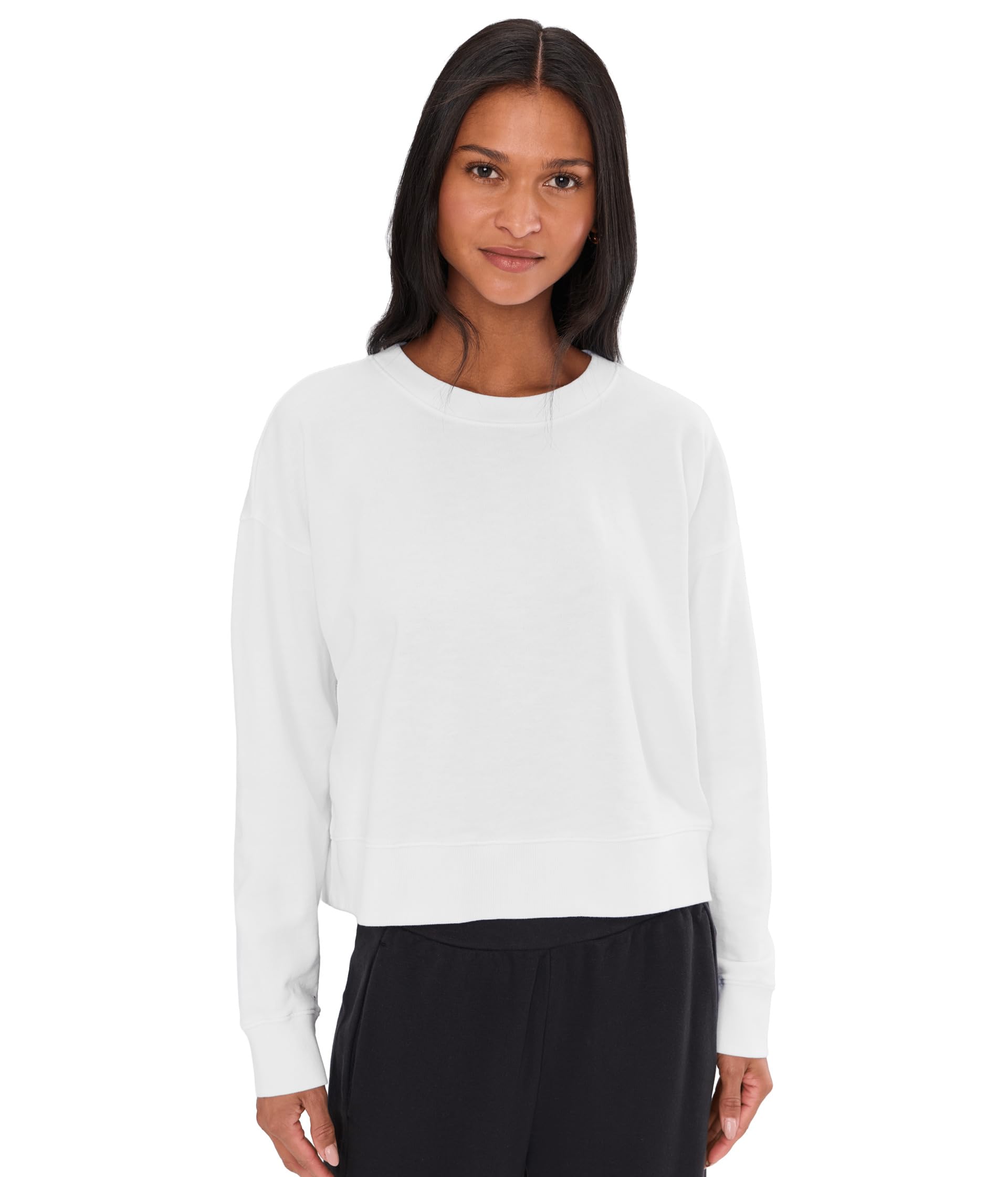 Garment Dyed Terry Cropped Sweatshirt