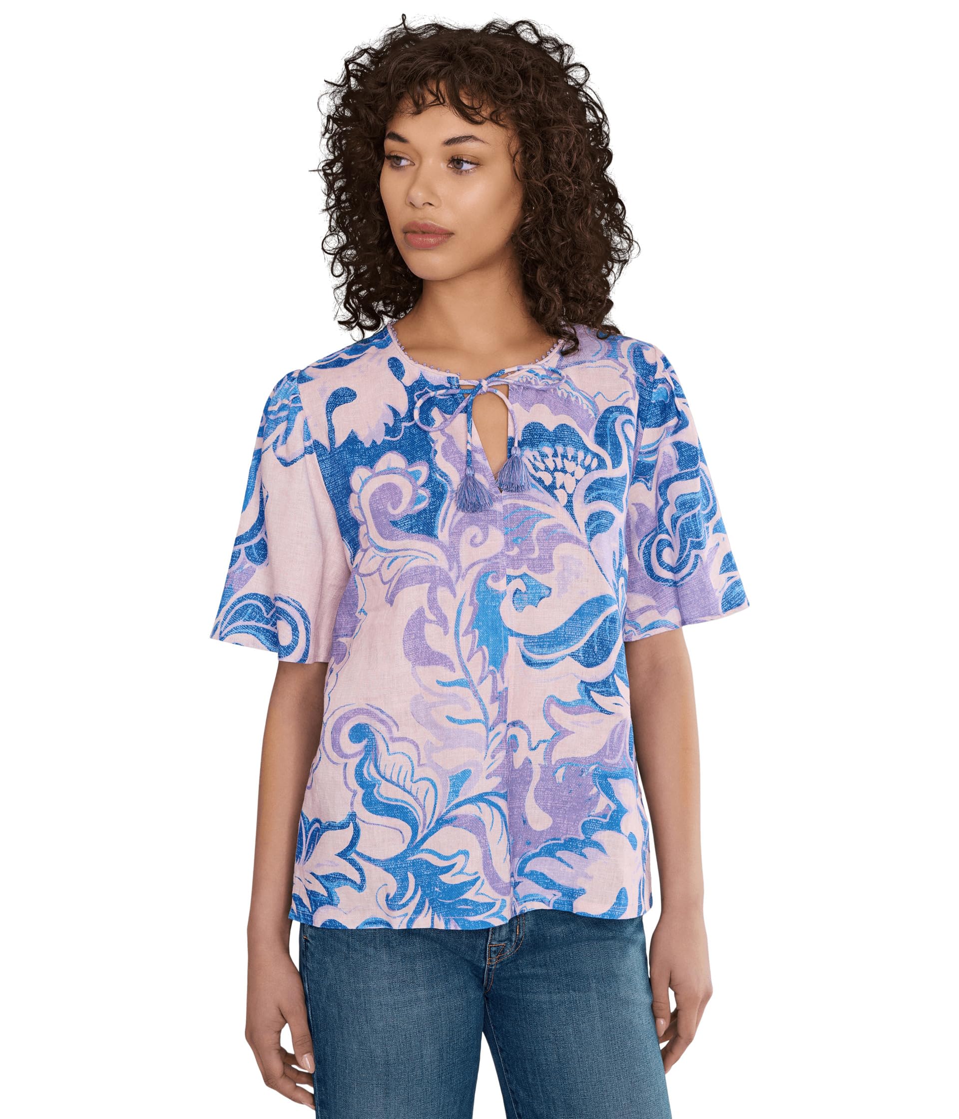Женская блузка Johnny Was Ruffle Sleeve Field Blouse- Ravena