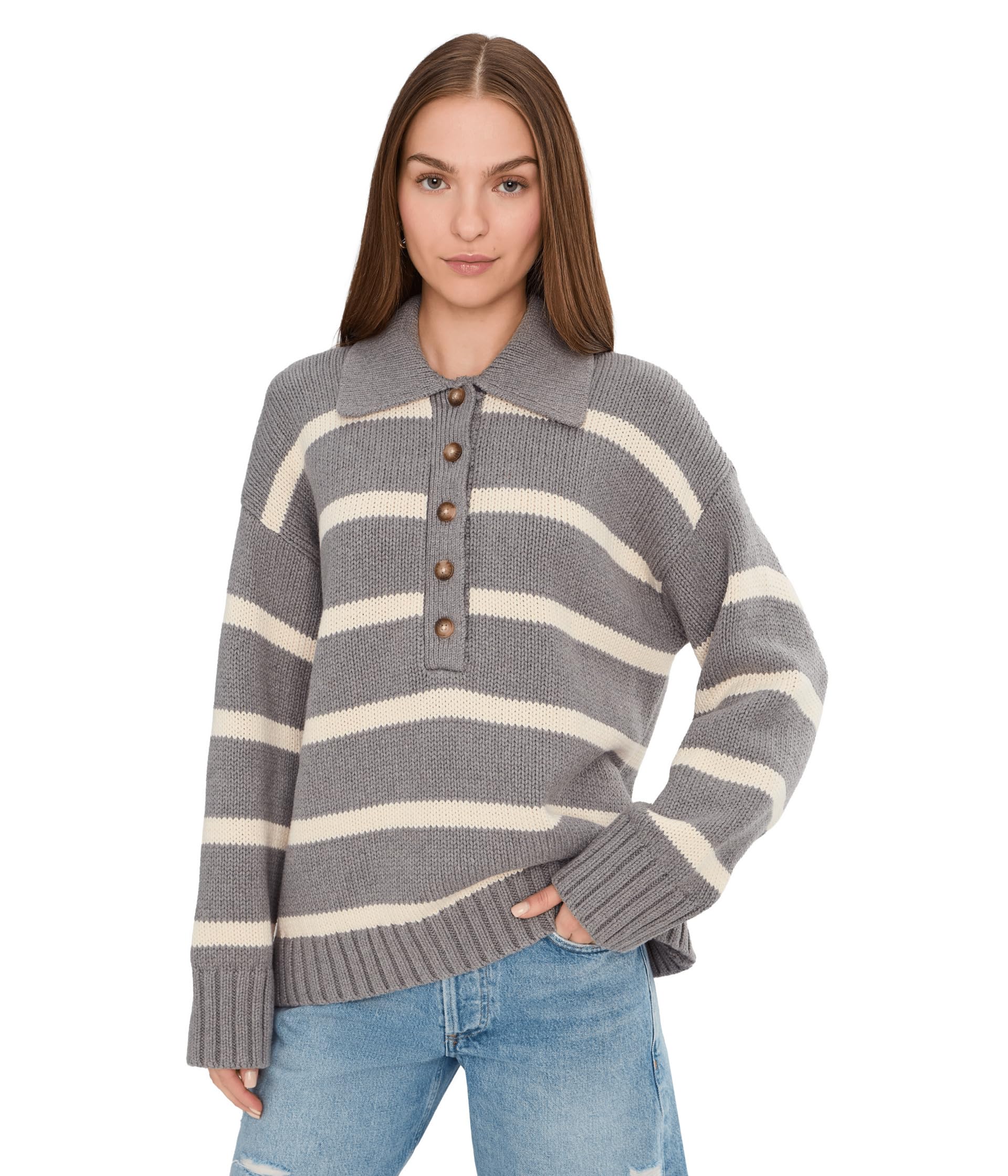 Sunwashed Cotton Polo Sweater