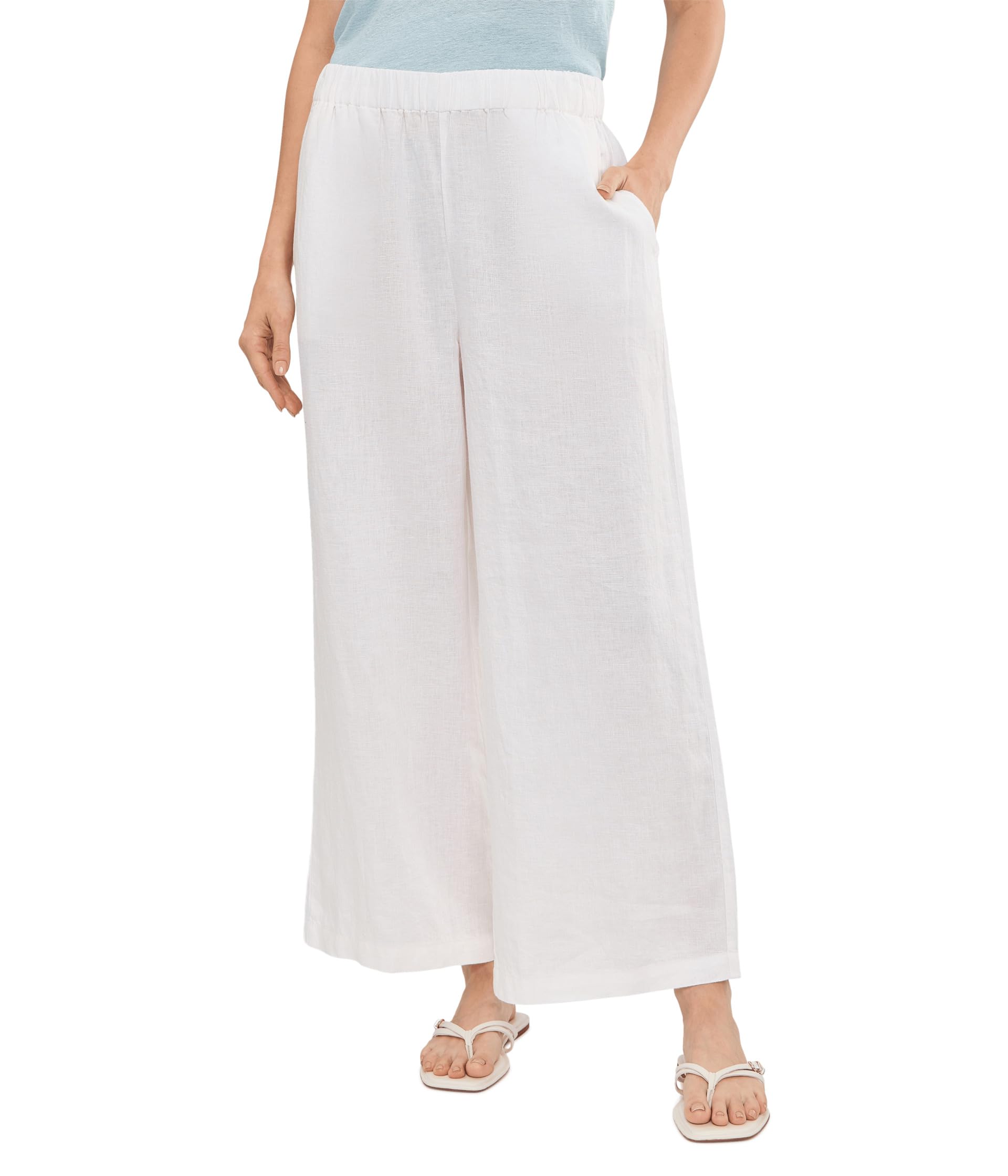 Широкие брюки из органического льна Eileen Fisher