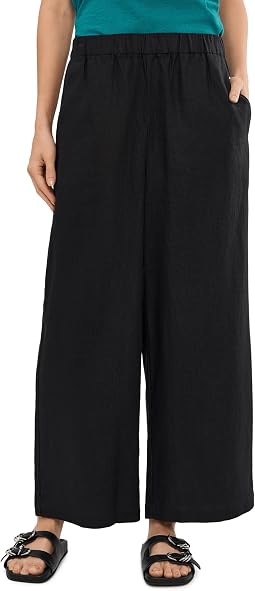 Широкие брюки из органического льна Eileen Fisher