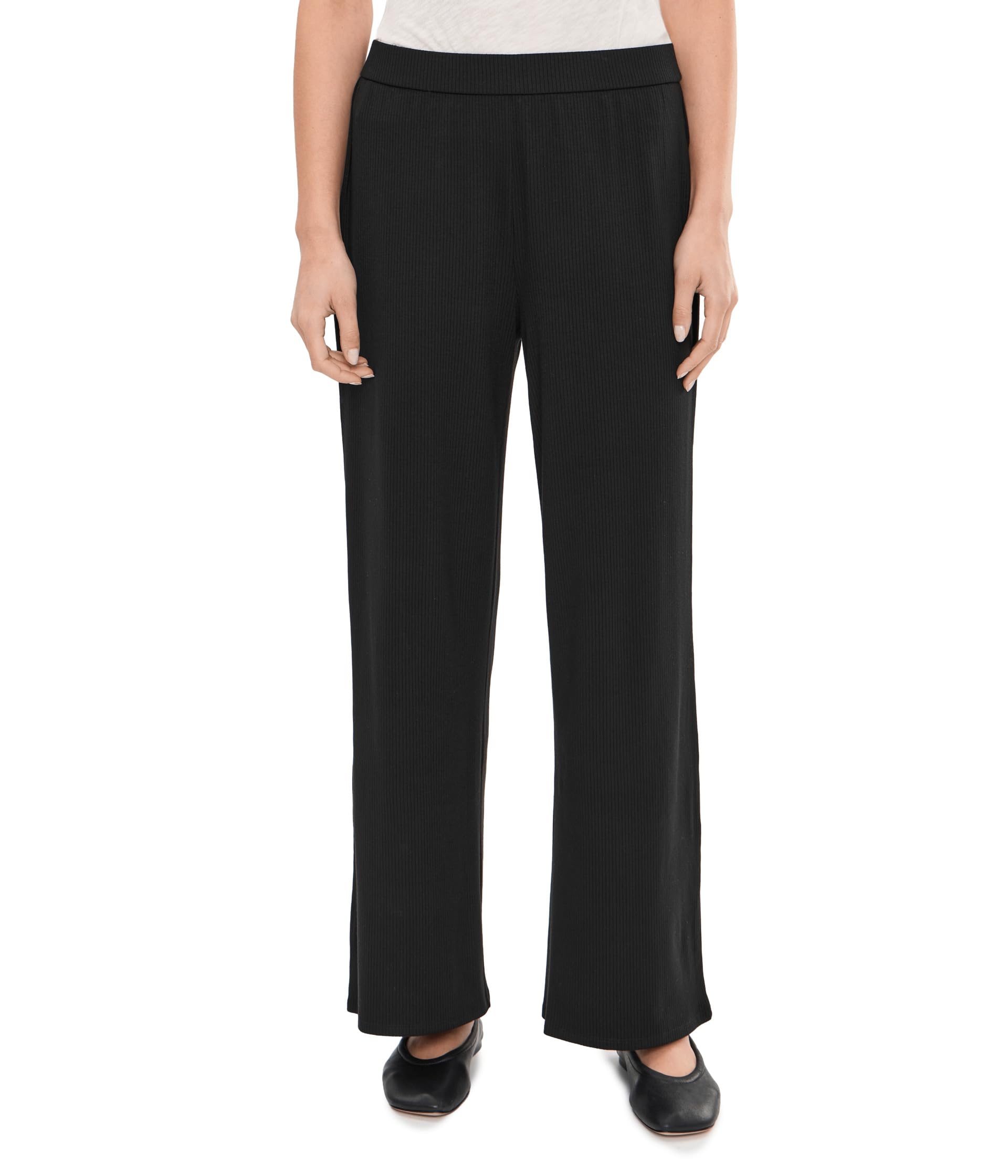 Ribbed Knit Wide Pants