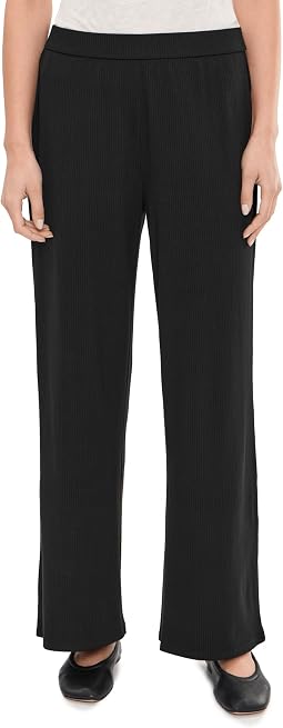Ribbed Knit Wide Pants