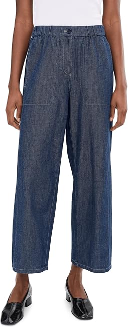 Женские широкие брюки до щиколотки из органического хлопка Eileen Fisher, размер Petite