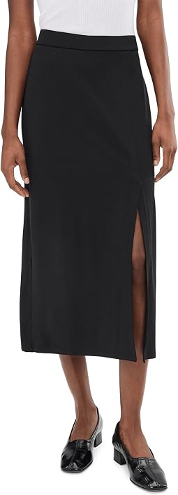 Юбка Eileen Fisher Petite Stretch Jersey Knit Full Length Straight With Slit для женщин