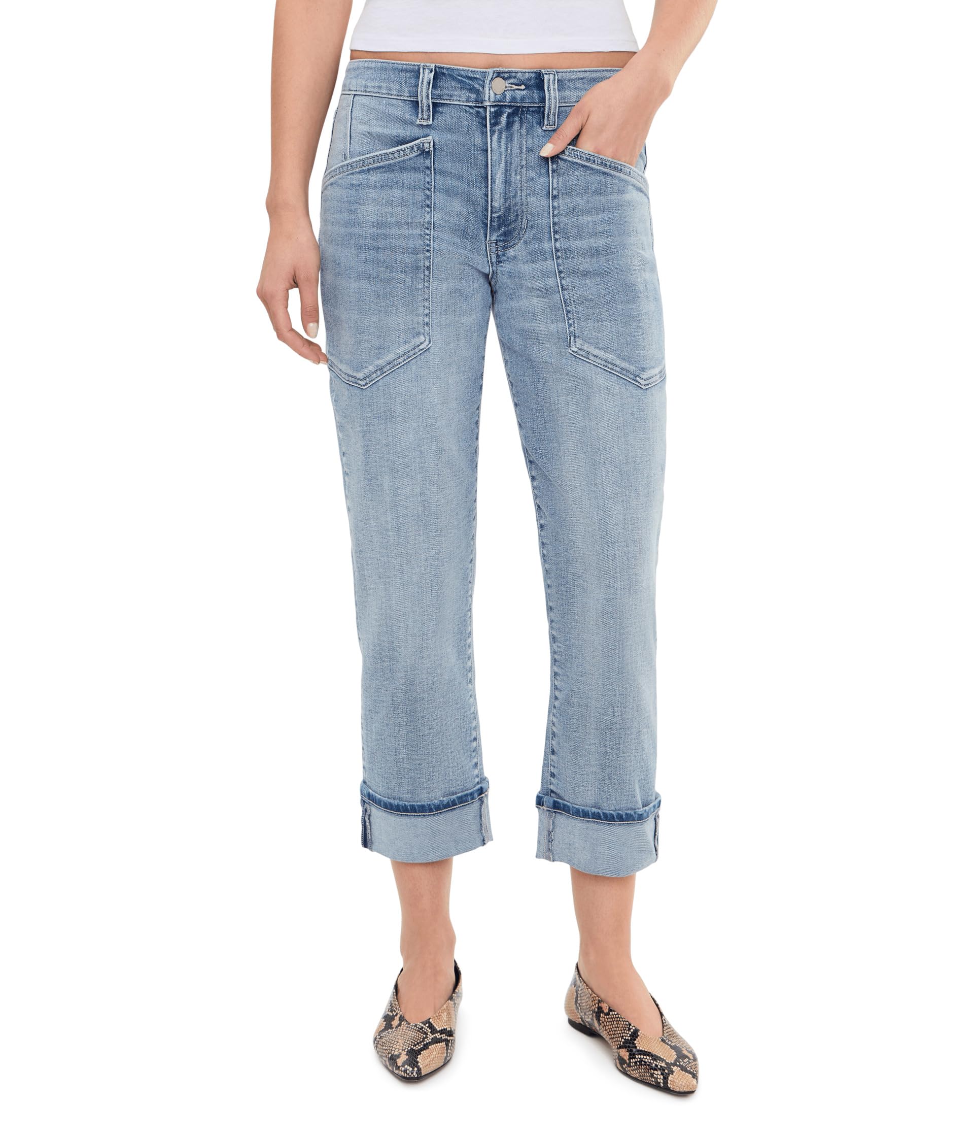 28" Marley Mid-Rise Cropped Girlfriend джинсы