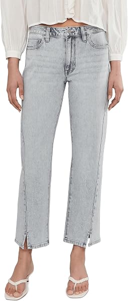 Liverpool Los Angeles Женские джинсы Kennedy Mid-Rise Straight Leg с деталями швов и разрезами