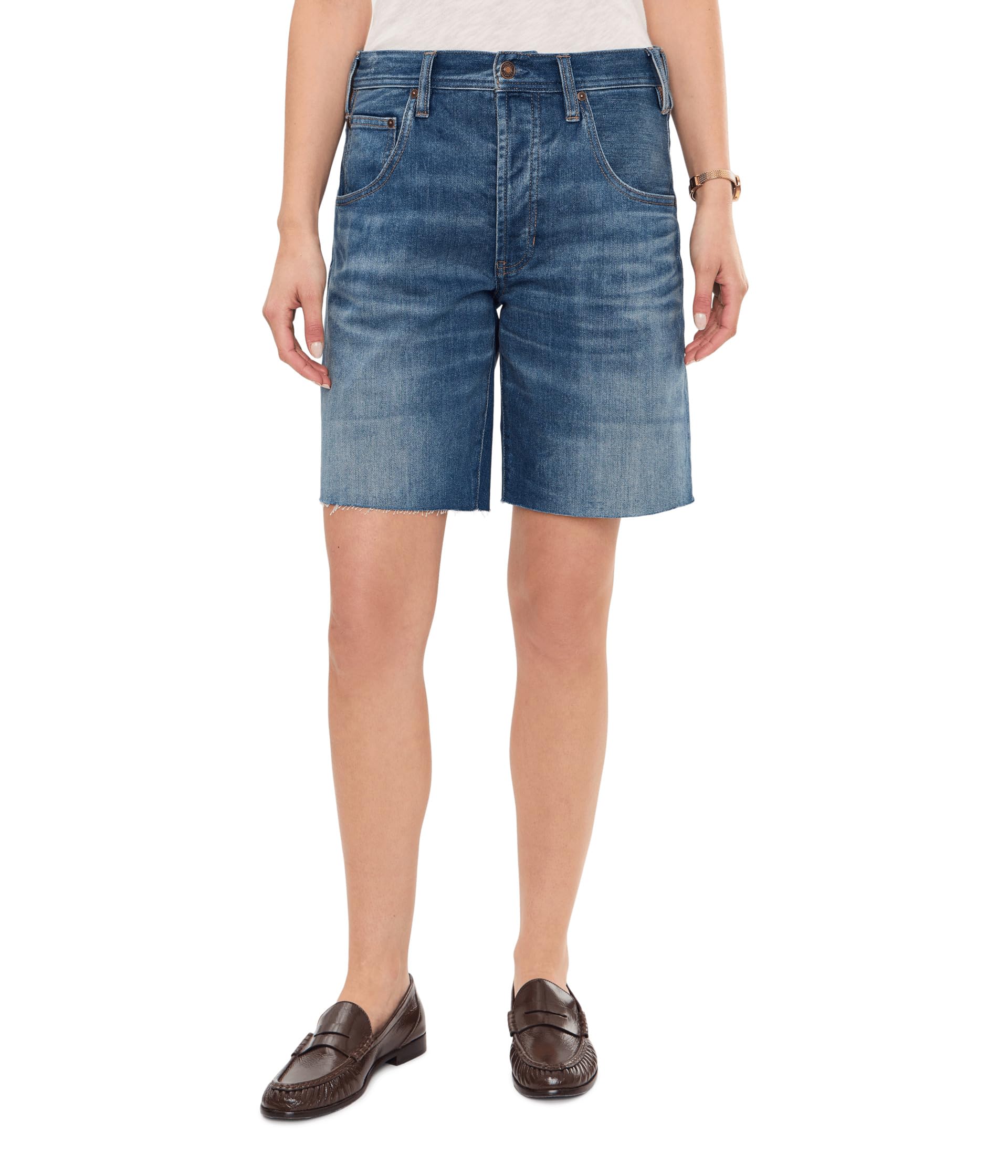 9" Vintage Mid-Rise Cutoff Denim Shorts