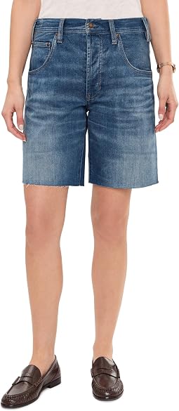 9" Vintage Mid-Rise Cutoff Denim Shorts Liverpool Los Angeles Женский