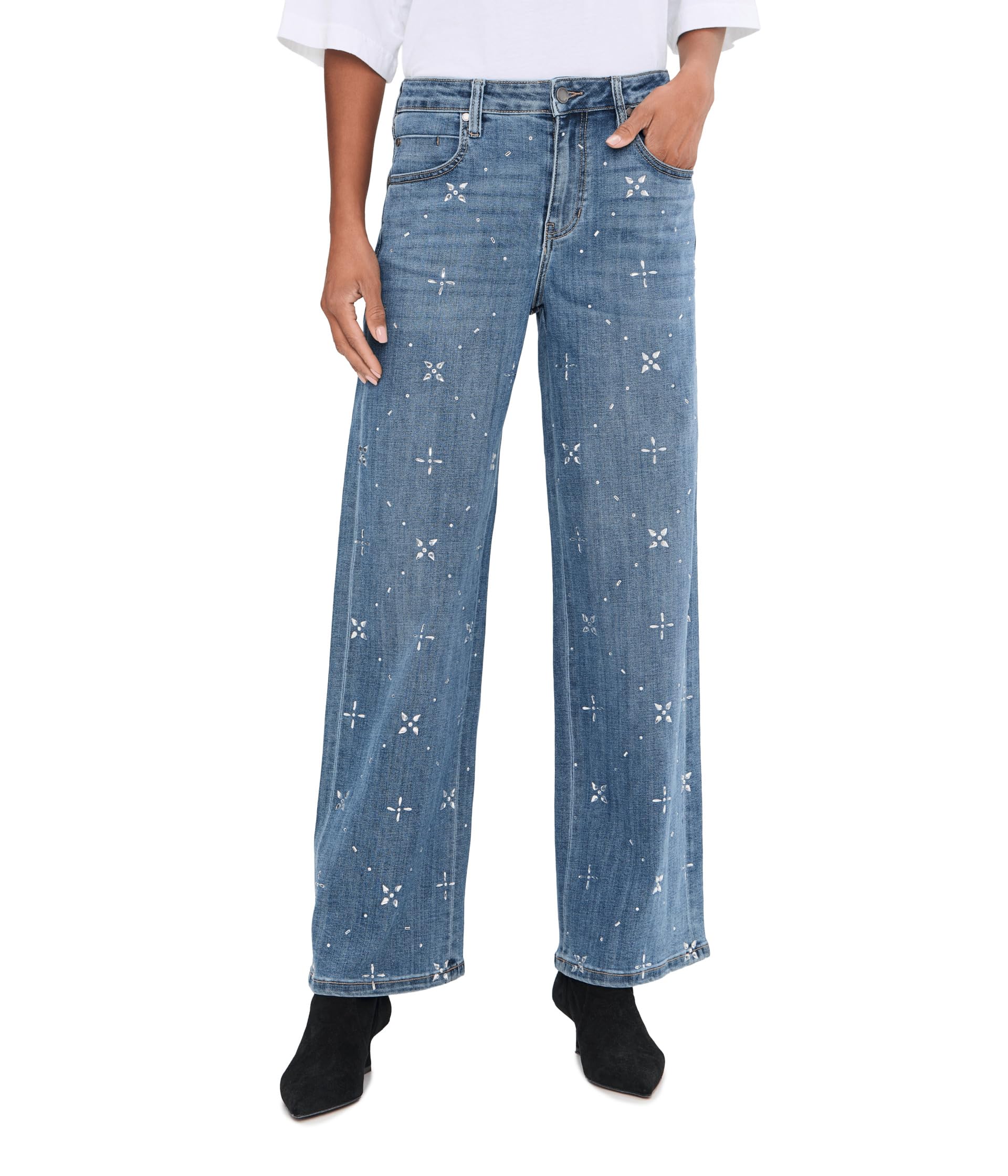 Джинсы 30" Luxe Mid-Rise Stride Wide Leg