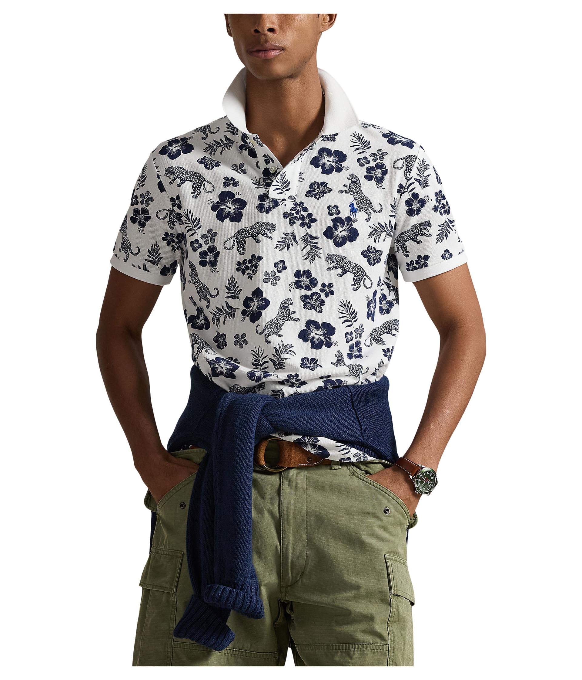 Мужская поло Classic Fit Tropical Mesh