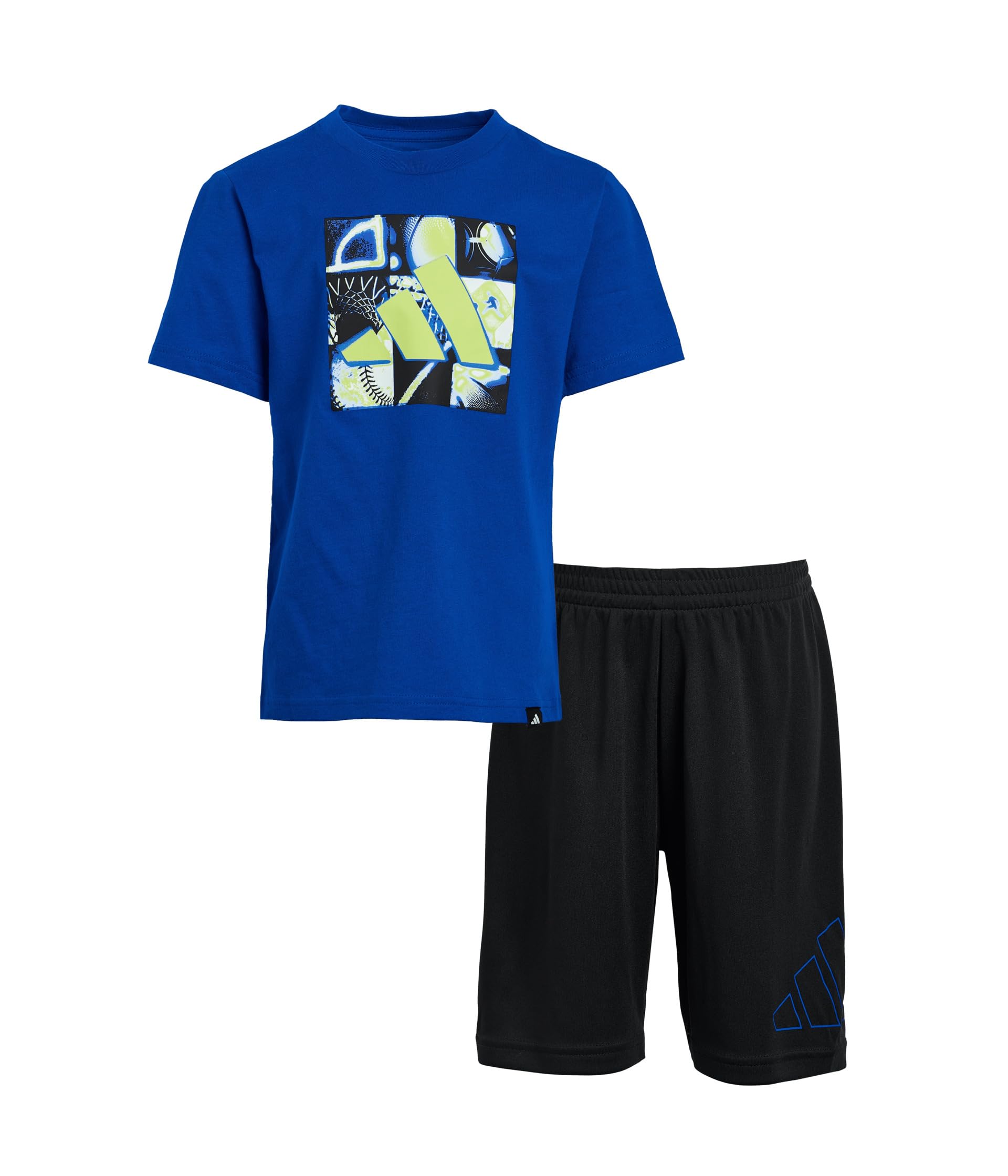 Детский комплект из футболки и шорт из хлопка adidas Kids