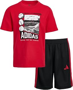 Graphic Cotton Tee 3S Shorts Set (Toddler/Little Kid)