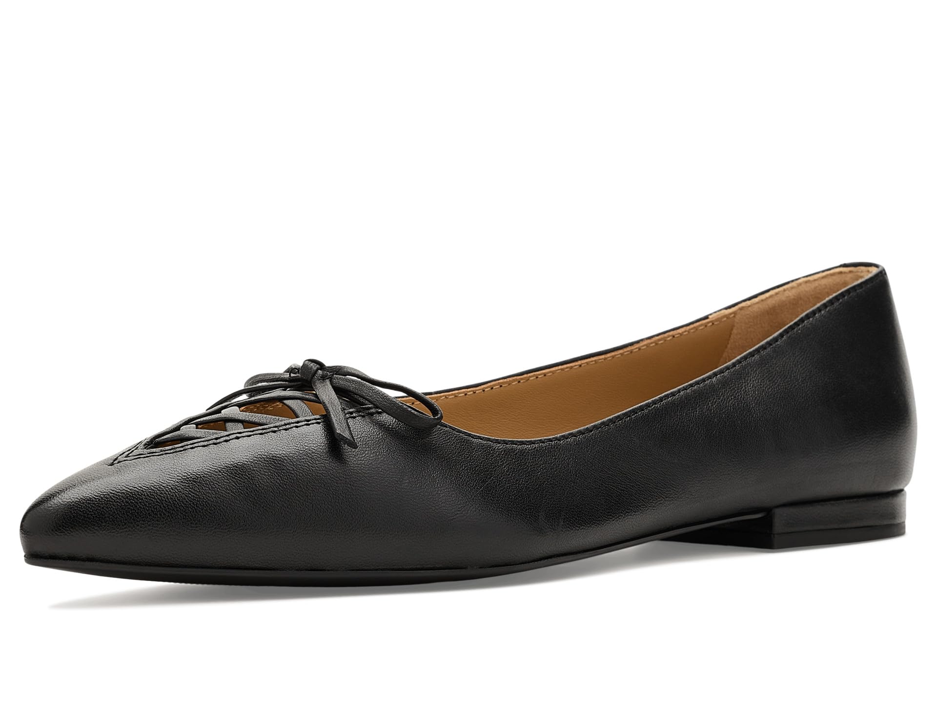 Londyn Lace-Up Nappa Leather Ballet Flats