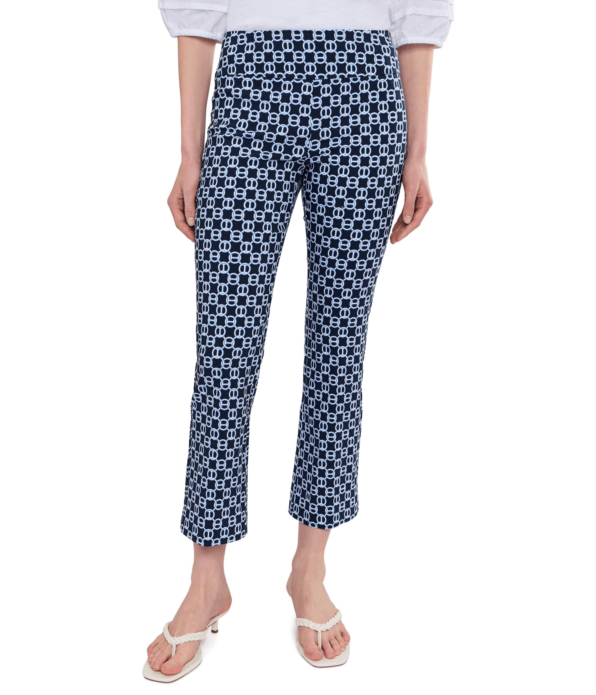 Chainlink - Elastic Waist Pull On Boot Cut Pants