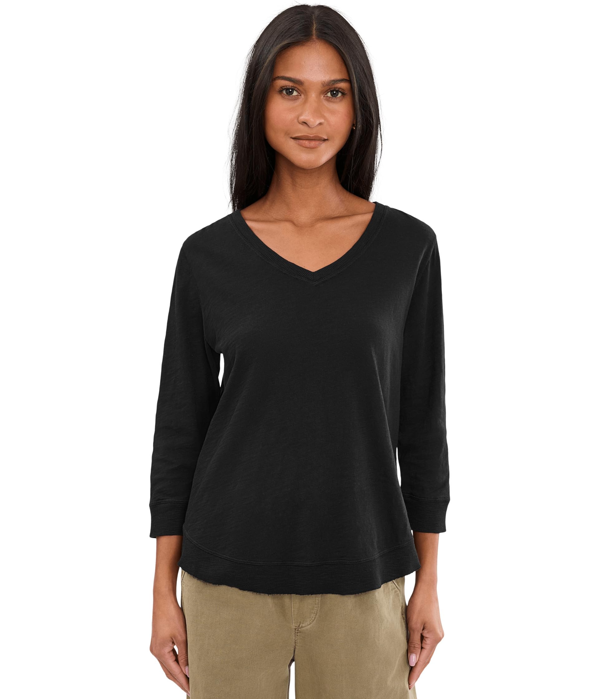 Футболка Elliott Lauren Garment Dye Tees V-Neck 3/4 Sleeve