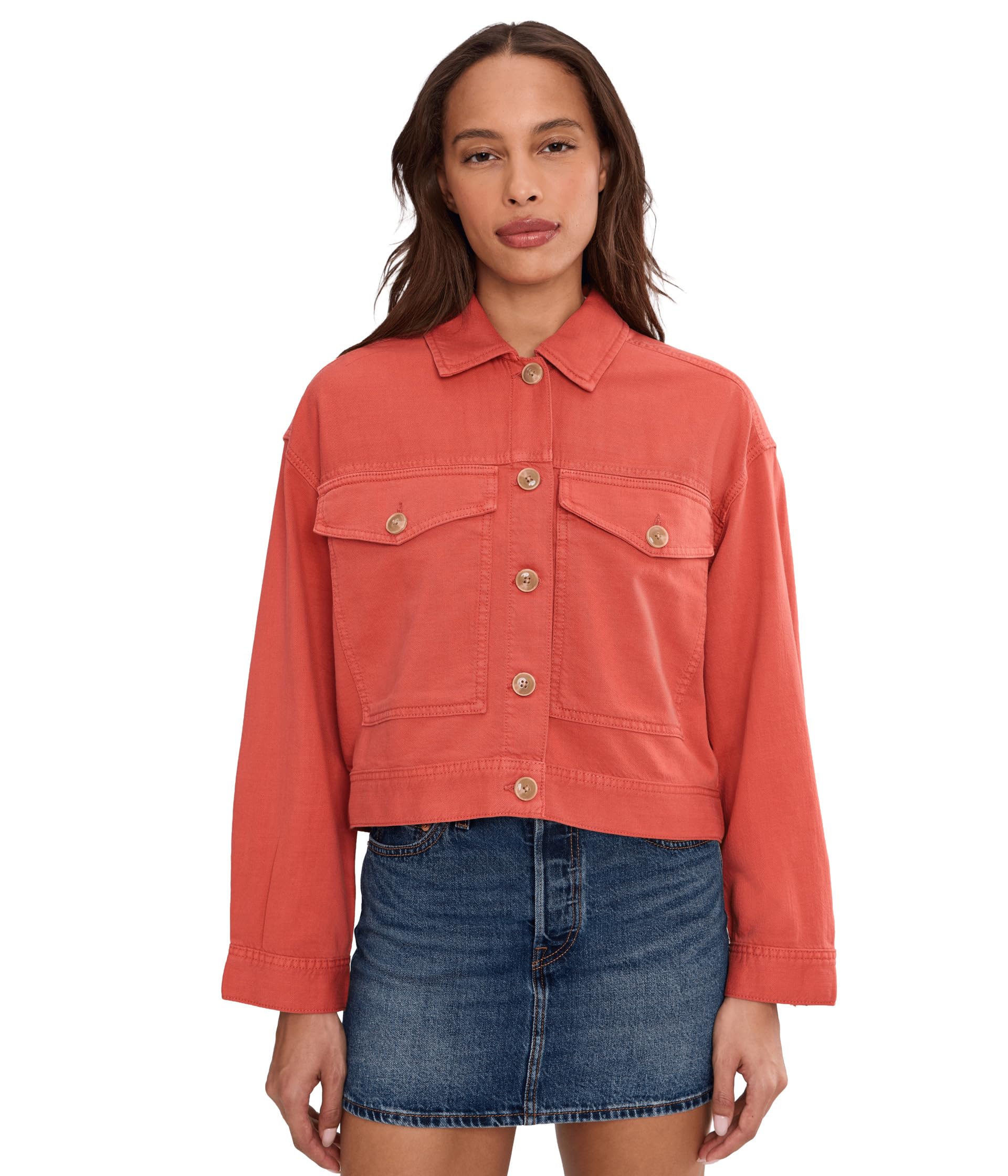 Oversized Cropped Denim Jacket