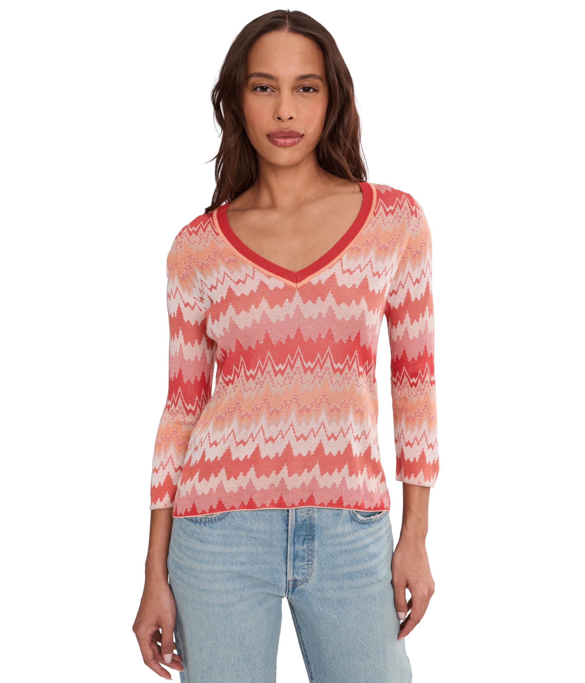 3/4 Sleeve V-Neck Sweater