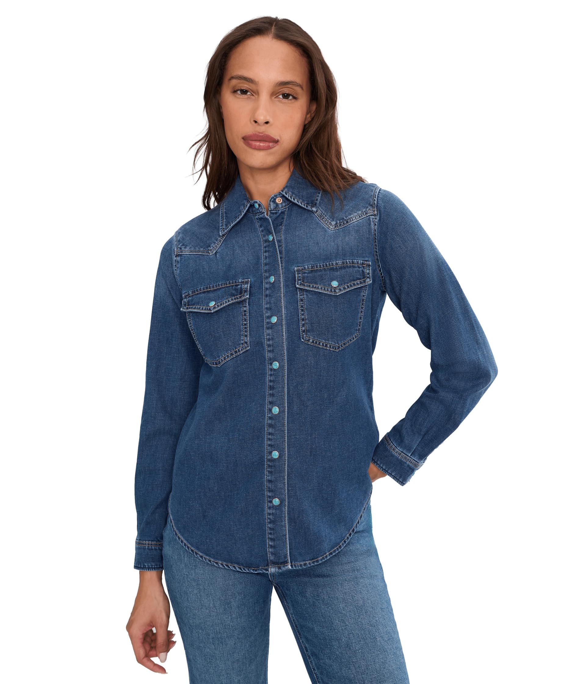 Western Slim Denim Shirt