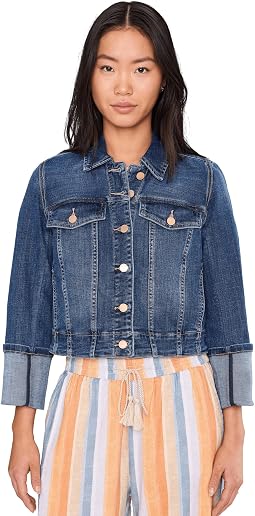 Bracelet Length High Cuff Trucker Jean Jacket