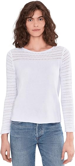 Placed Pointelle Sweater