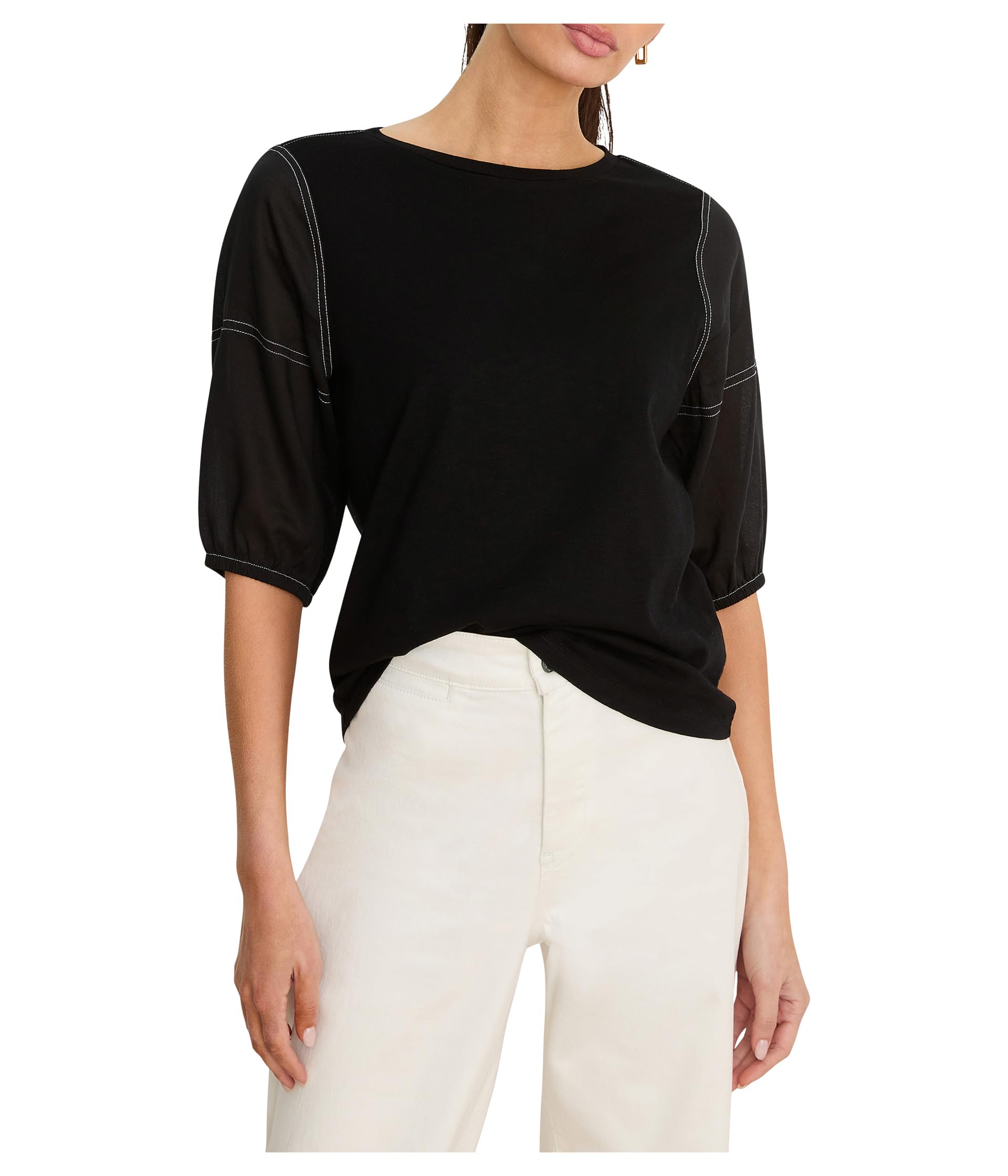 Женский топ Linen Sleeve Cotton Tee