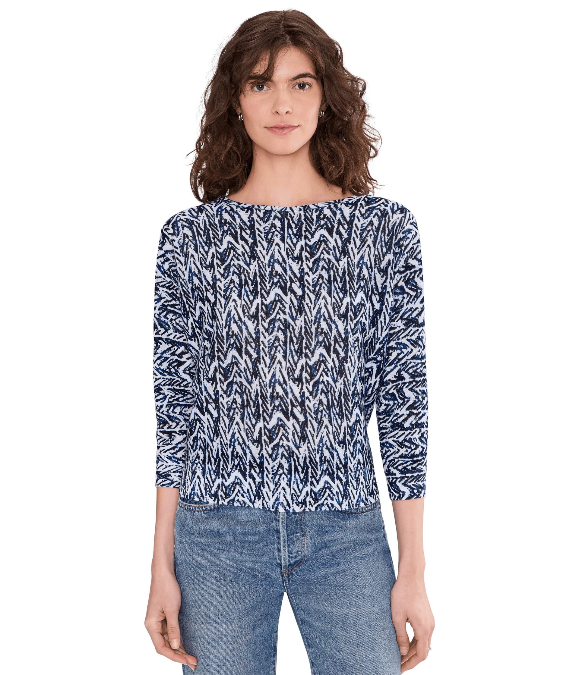 Indigo Crosshatch Sweater