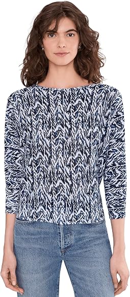Indigo Crosshatch Sweater
