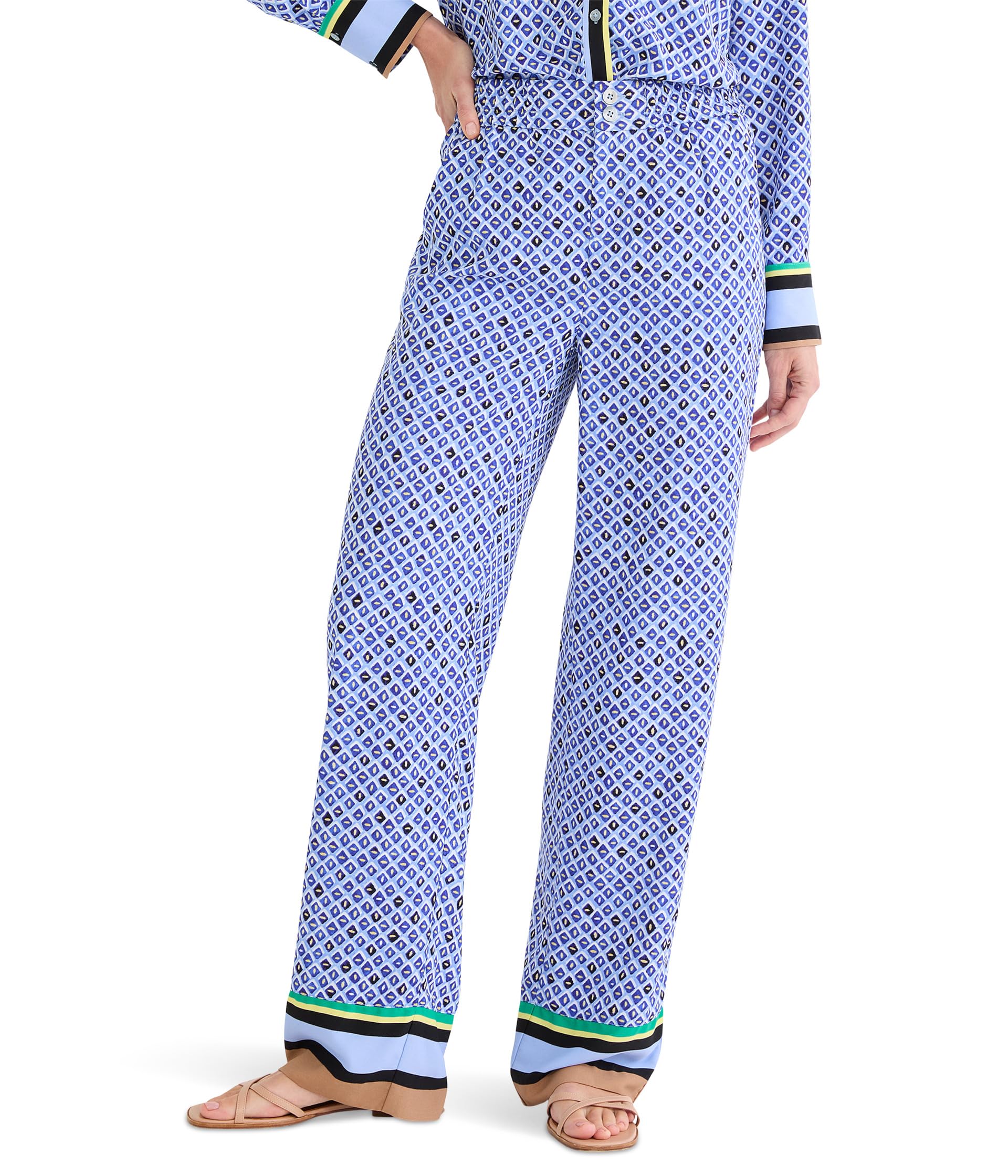 31" Mosaic Trimmed Lenox Wide Leg Pants