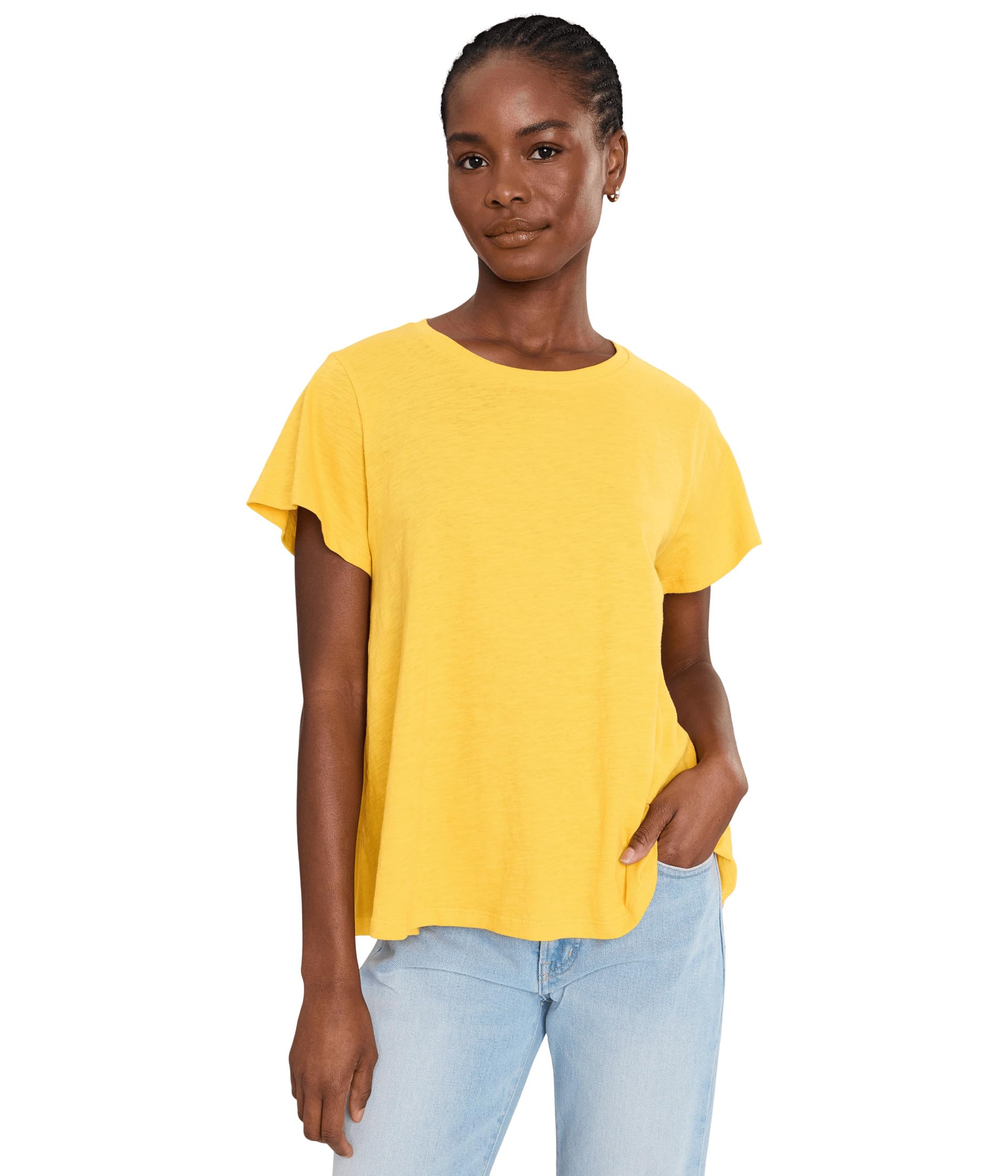 Топ Eileen Fisher Organic Cotton Slubby Jersey Crew Neck