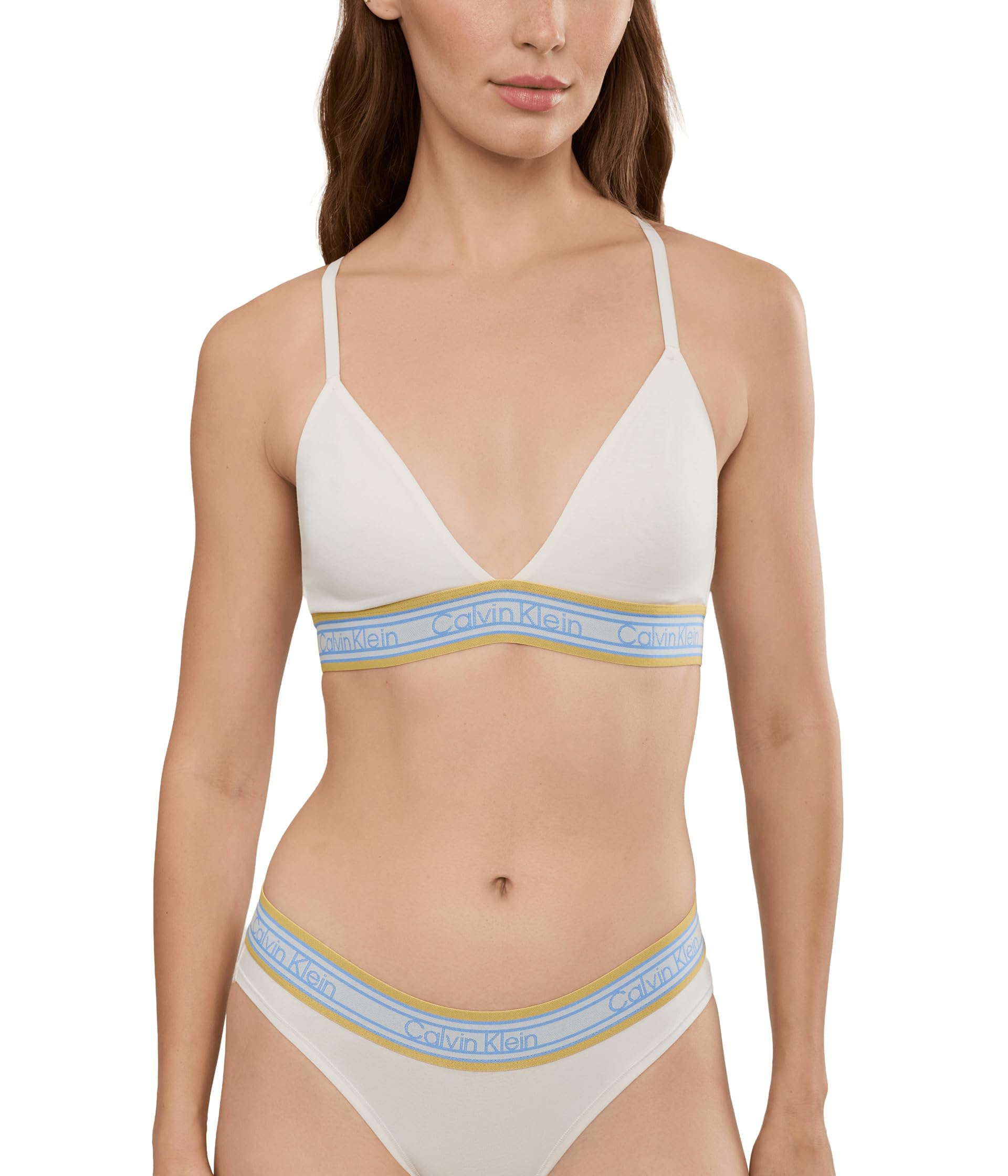 Icon Cotton Modal Stripe Triangle Bralette